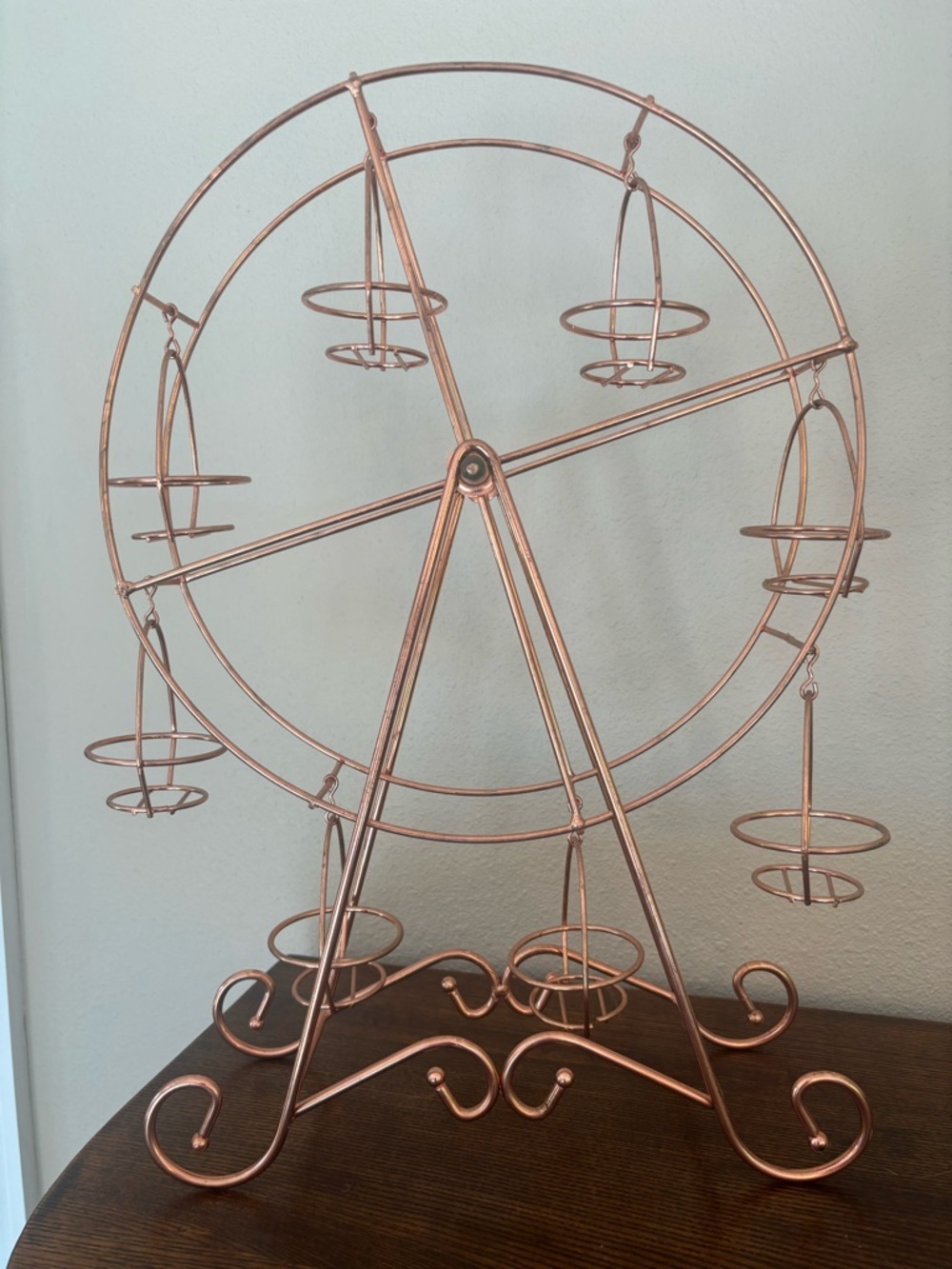 Copper Metal Ferris Wheel Cupcake Stand